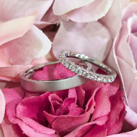 2.1mmハーフエタニティリング | Kai.k jewelry