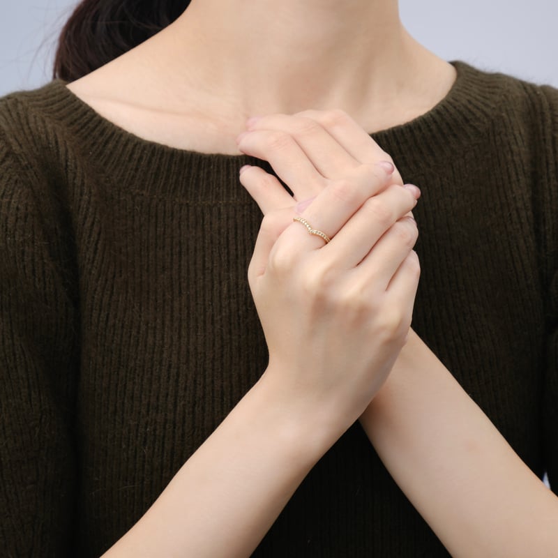 Vリング K18YG | Kai.k jewelry