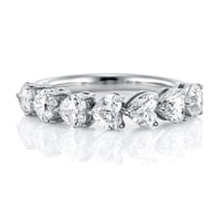 ハートシェイプハーフエタニティ/0.2ct×7pc合計約1.4ct