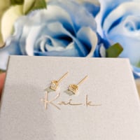 【片耳0.1ct 両耳0.2ct】エメラルドカットピアス