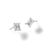 【片耳0.2ct合計0.4ct】バゲットピアス/G SI1up