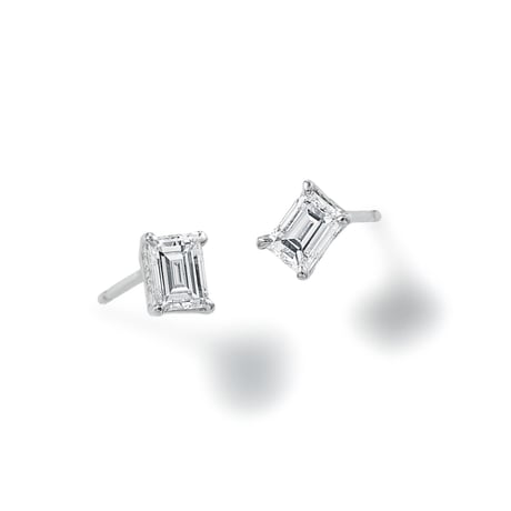 【片耳0.2ct合計0.4ct】バゲットピアス/G SI1up