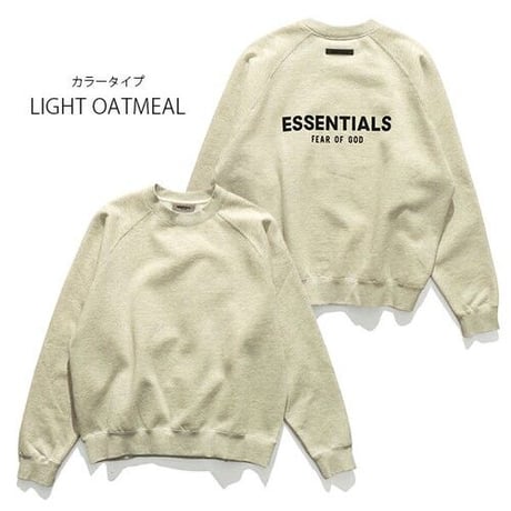 FOG ESSENTIALS/エッセンシャルズ  BACK LOGO CREW NECK SWEAT SHIRTS  ロゴ 裏起毛スウェット