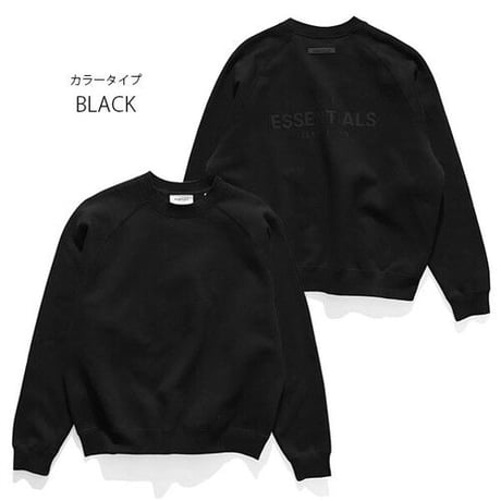 FOG ESSENTIALS/エッセンシャルズ  BACK LOGO CREW NECK SWEAT SHIRTS  ロゴ 裏起毛スウェット