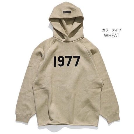 FOG ESSENTIALS/エッセンシャルズ  1977 KNIT PULLOVER HOODIE フーディー ロゴ ニットパーカー