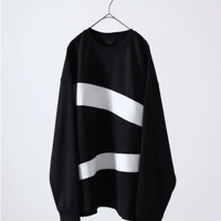 ルーズシルエットスラッシュ切替長袖Tシャツ 【SD11815225】