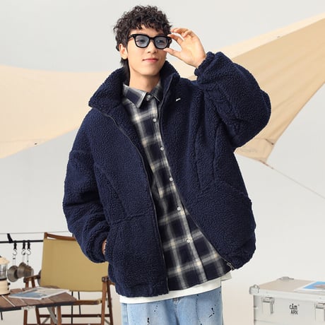 シンプルボアジャケット：P12973