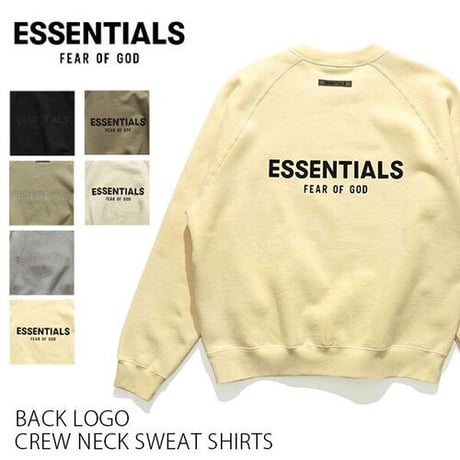FOG ESSENTIALS/エッセンシャルズ  BACK LOGO CREW NECK SWEAT SHIRTS  ロゴ 裏起毛スウェット