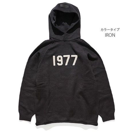 FOG ESSENTIALS/エッセンシャルズ  1977 KNIT PULLOVER HOODIE フーディー ロゴ ニットパーカー