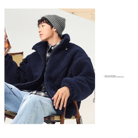 シンプルボアジャケット：P12973
