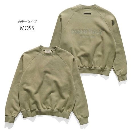 FOG ESSENTIALS/エッセンシャルズ  BACK LOGO CREW NECK SWEAT SHIRTS  ロゴ 裏起毛スウェット