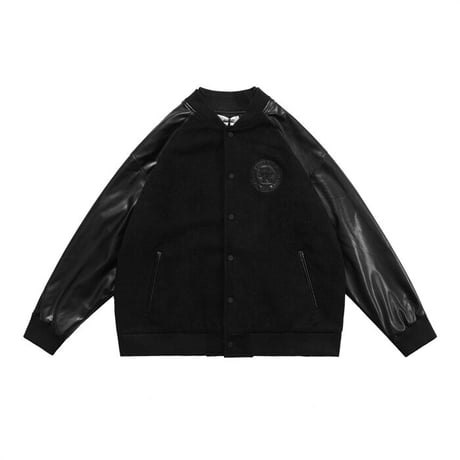 英字柄バックプリント ジャケット ユニセックスP12527--0136-MA-S