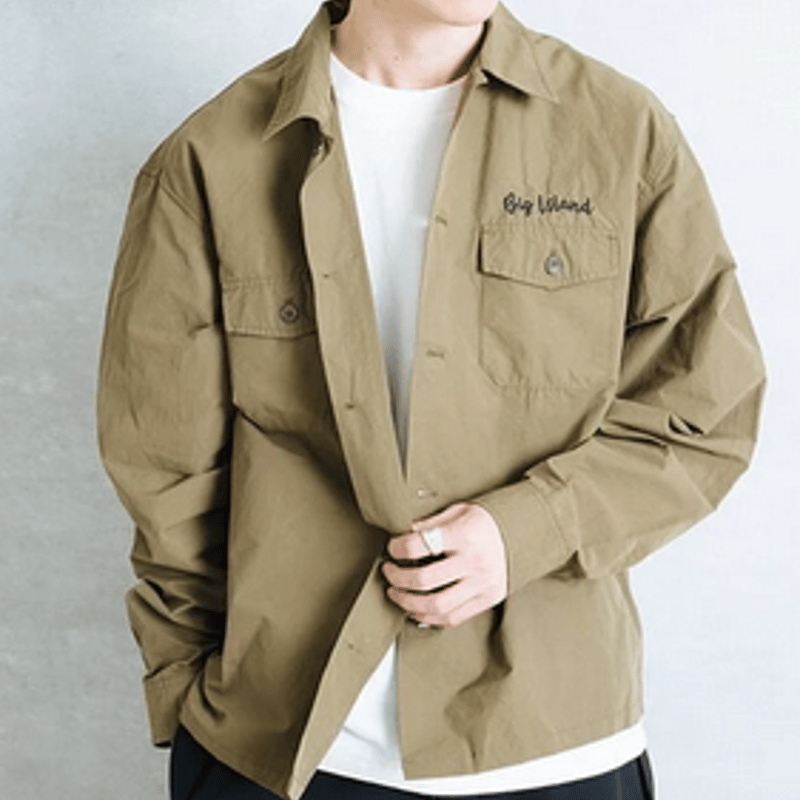 スーベニアジャケット - ユーティリティ長袖シャツ(アロハハワイ柄