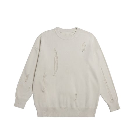 ダメージ(ヴィンテージ)加工ニット【NC P15453-046-INF-T】