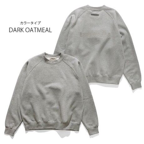 FOG ESSENTIALS/エッセンシャルズ  BACK LOGO CREW NECK SWEAT SHIRTS  ロゴ 裏起毛スウェット