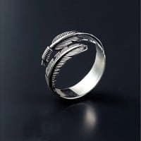 バード(羽根)シルバーリング約12号:20201127-10