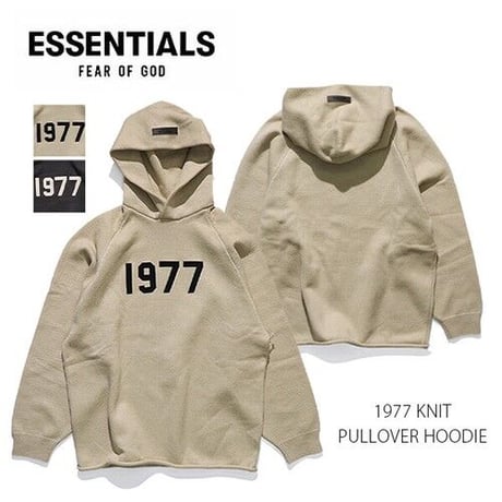 FOG ESSENTIALS/エッセンシャルズ  1977 KNIT PULLOVER HOODIE フーディー ロゴ ニットパーカー