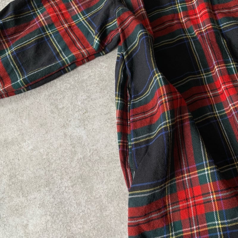 ichi Antiquites リネンウールタータンチェックワンピース (C