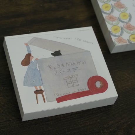 cozyca products／【ネクタイ】ブロックメモ  きょうもだれかのバースデー