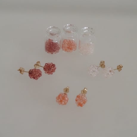 any'e／【別注】コンペイトウ　ボタニカルビーズピアス