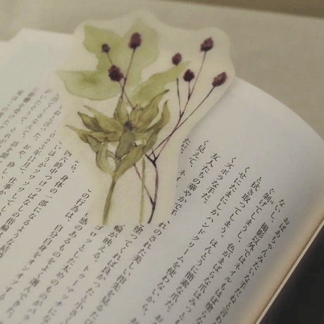 Ayano Ichiyanagi／蝋引きボタニカル栞