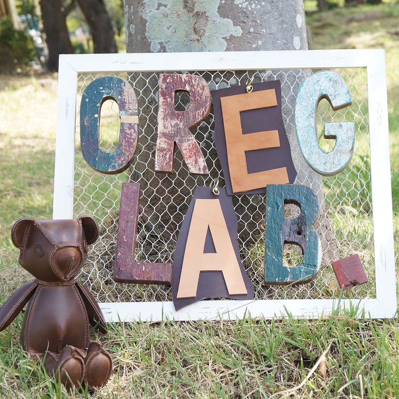 OREG LAB 》 Leather Stuffed Bear | MULTI LAB. EST