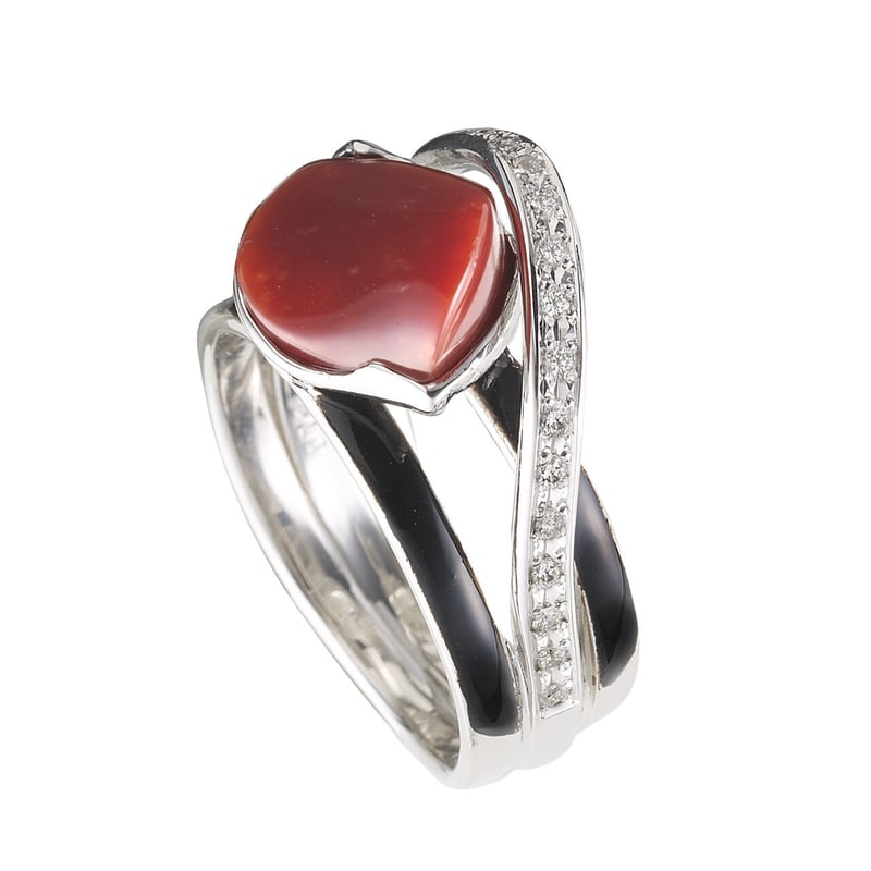 KD-PSR-4 血赤珊瑚の漆黒のリング・KEIKO NAGASAKA/ケイコ ナガサカ |