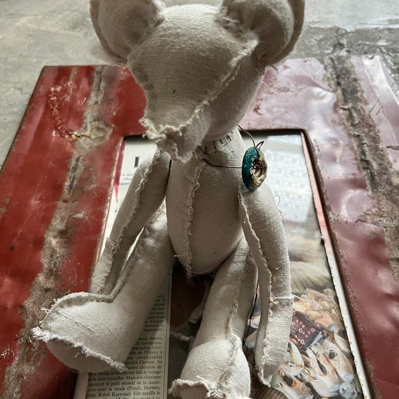 アンティーク生地テディベア 一点もの | わかば堂 長崎出島店