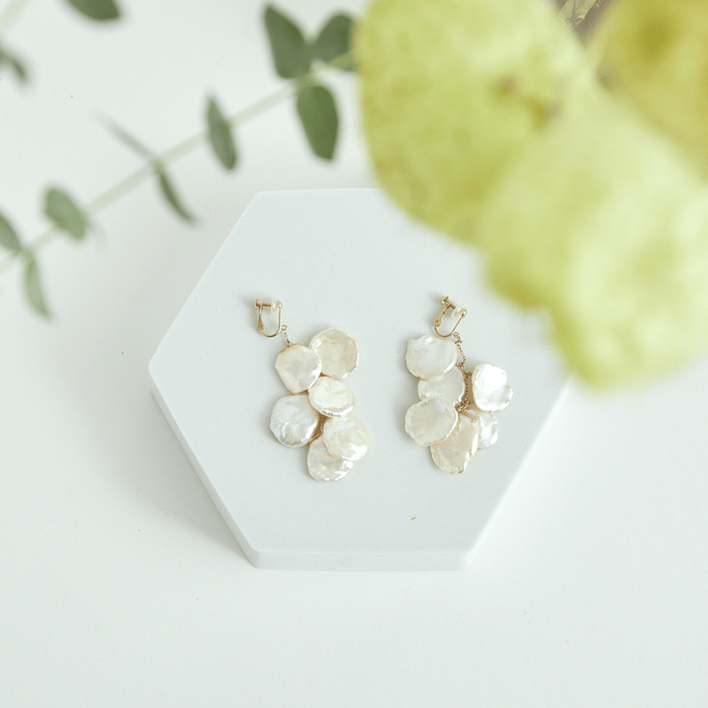 Lily__@リピ様　ロックピアス Hung Lily Stud : (White CZ)｜ハングド・リリー・ピアス
