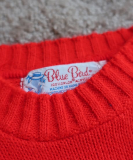 Kids 👧 Blue bird acrylic sweater ☀️※セット販売専用アイテム