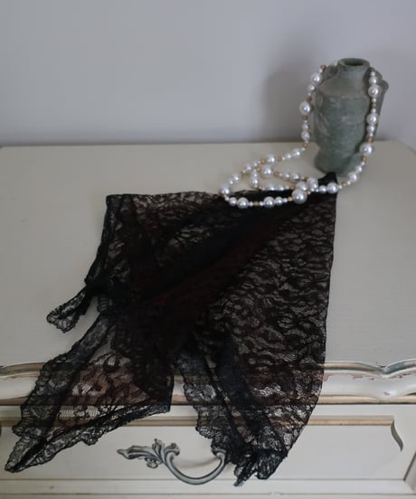 Old black and brown lace mantilla❁ セット販売専用アイテム