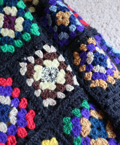Granny square knitting cardigan