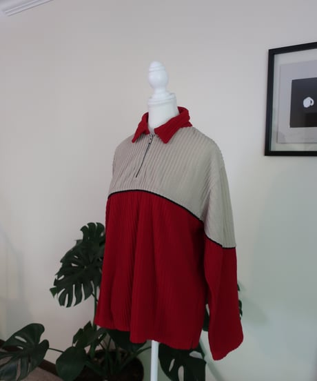 Bicolor zip up top