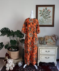 70's Montreal flowers long dress ❁