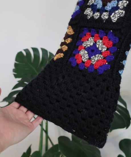 Granny square knitting cardigan