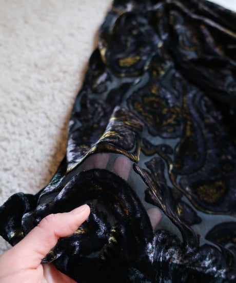 Paisley velvet long stole𓆸 セット販売専用