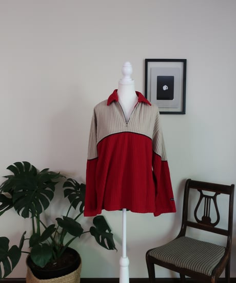 Bicolor zip up top