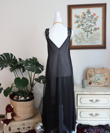 Black lingerie long dress 🐦‍⬛