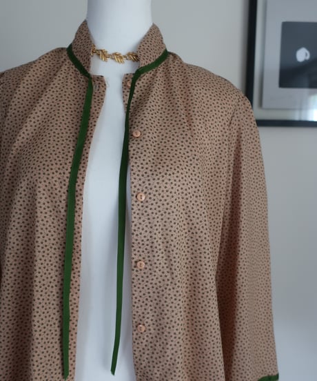 Small flowers ribbon tie shirt❁