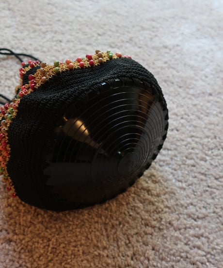 50’s beaded drawstring bag