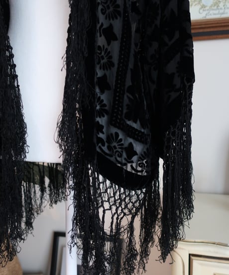 Black fringe kimono opera jacket 👘