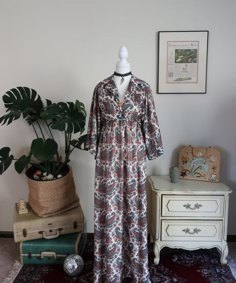 70’s paisley long dress 𓆸