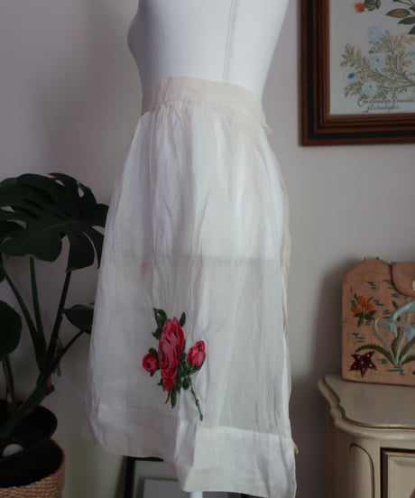 50’s Rose flower sheer apron🌹セット販売専用アイテム