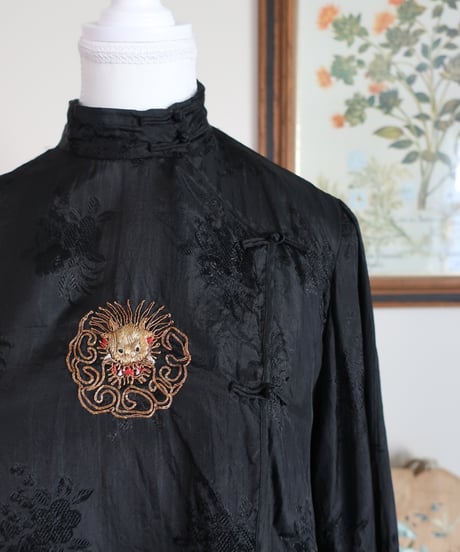 Chinese style black shirt and pants set🐉❁