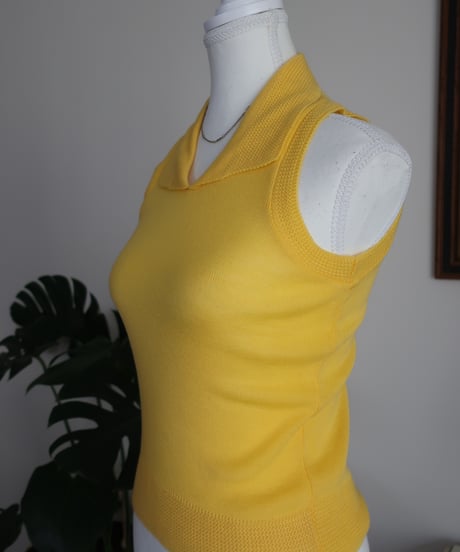 70’s yellow sleeveless top🐥　セット販売専用アイテム