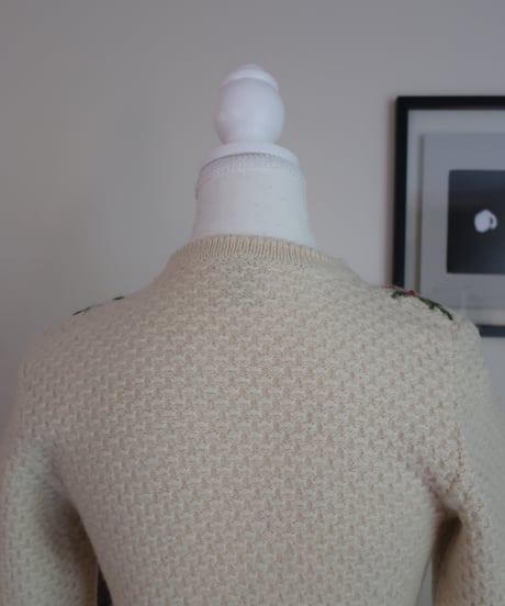 Austrian knitting flower embroidery cardigan 💐