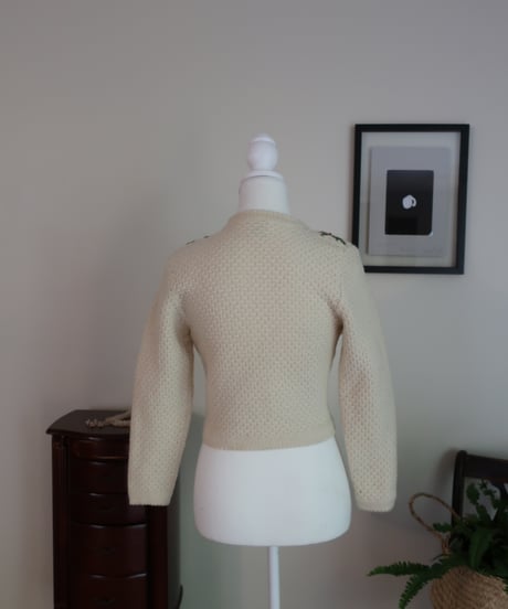 Austrian knitting flower embroidery cardigan 💐