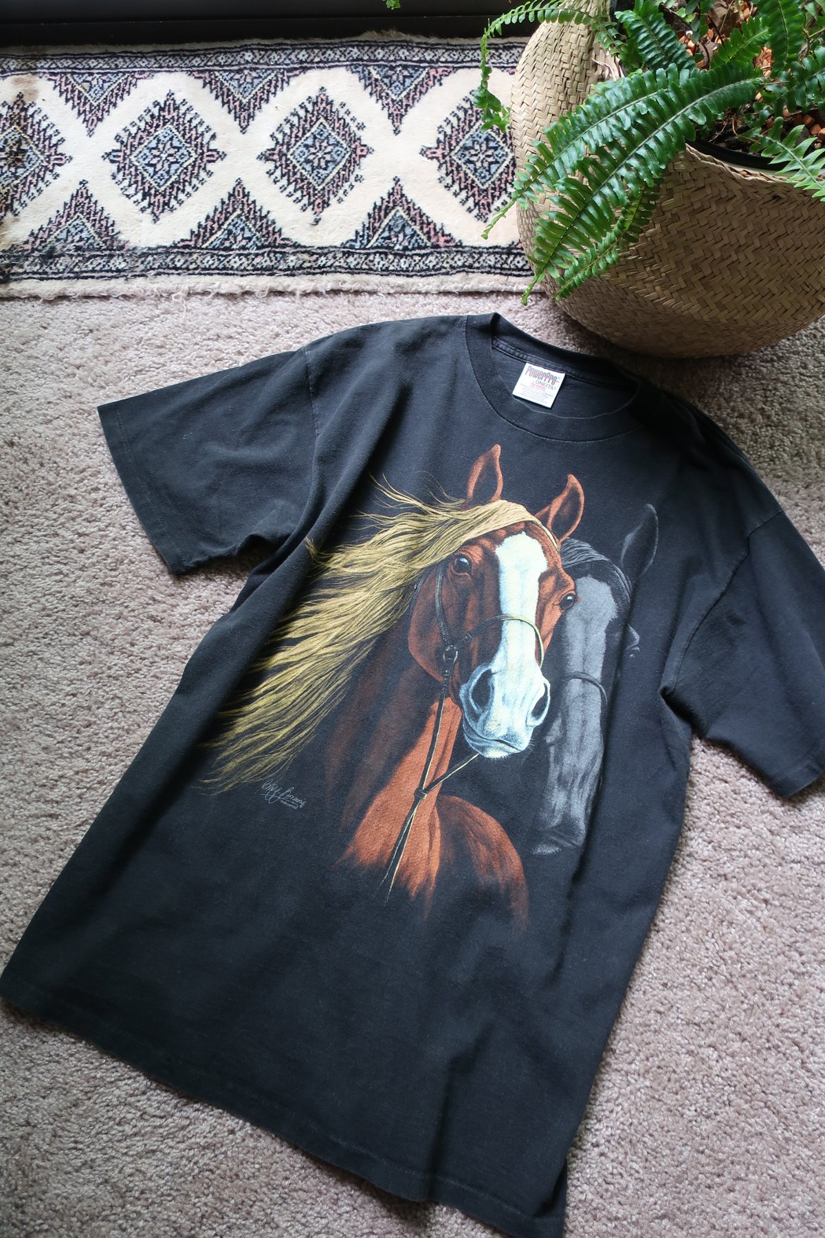 90's horse graphic T-shirt🐎 | MAN vintage