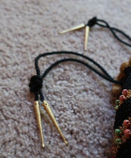 50’s beaded drawstring bag