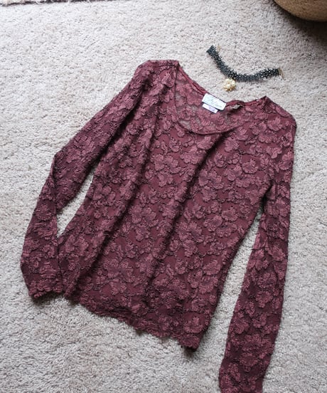Chocolate brown lace top🧸